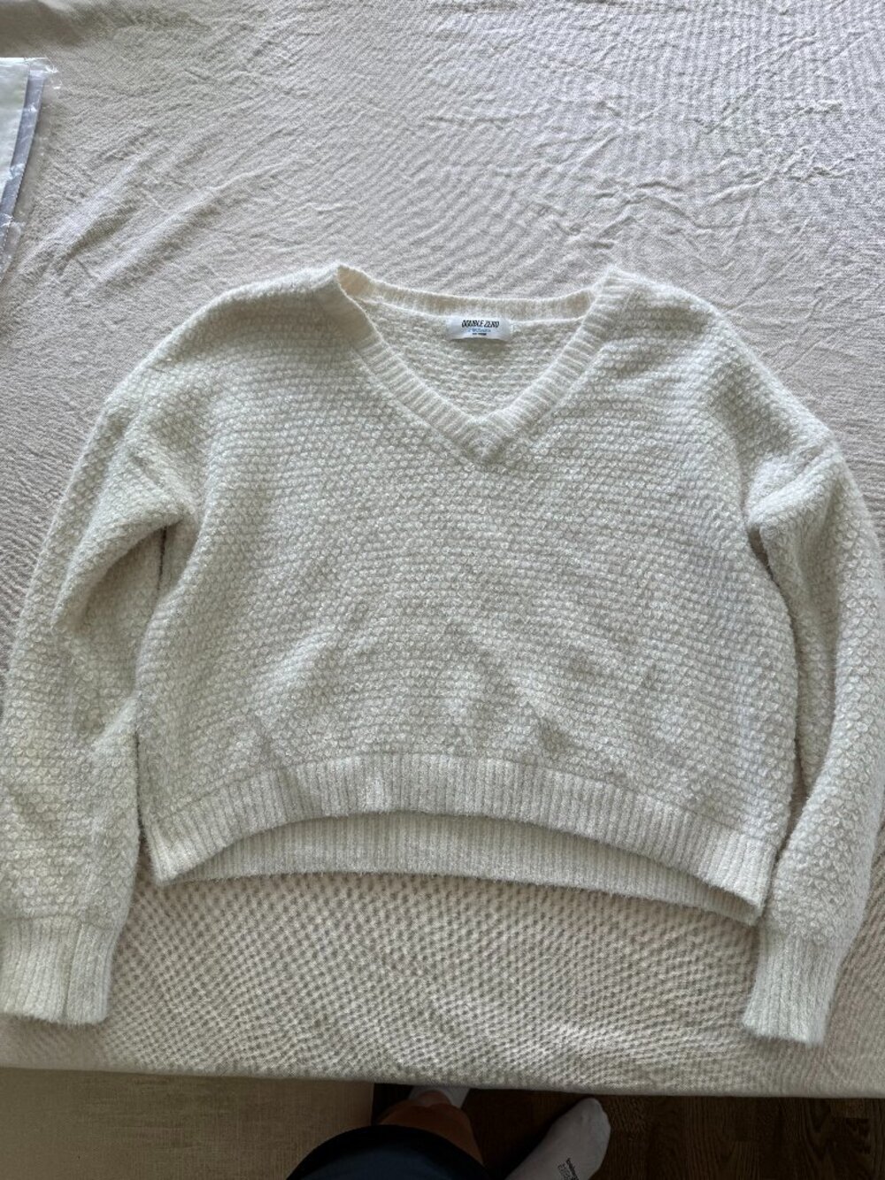Dry Goods White V Neck Sweater